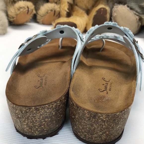 Woman’s Sandals made in Italy with cork and suede footbed - Picture 9 of 15